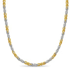 Curb Solid White/Yellow/Rose Gold Handmade Necklace , 7mm, 16-30 Inch