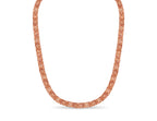 Nugget Solid White/Yellow/Rose Gold Handmade Necklace , 11mm, 16-30 Inch