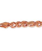 Curb Solid White/Yellow/Rose Gold Handmade Necklace , 7mm, 16-30 Inch