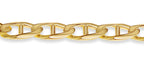 Mariner Solid White/Yellow/Rose Gold Handmade Necklace , 11mm, 16-30 Inch