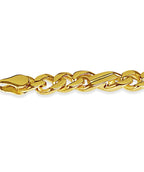 Curb Solid White/Yellow/Rose Gold Handmade Necklace , 7mm, 16-30 Inch