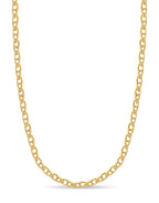 Mariner Solid White/Yellow/Rose Gold Handmade Necklace , 11mm, 16-30 Inch