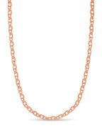 Mariner Solid White/Yellow/Rose Gold Handmade Necklace , 11mm, 16-30 Inch