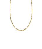 XO Curb Solid White/Yellow/Rose Gold Handmade Necklace , 6mm, 16-30 Inch