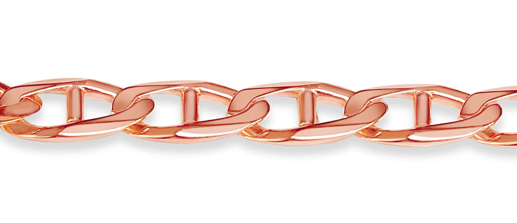 Mariner Solid White/Yellow/Rose Gold Handmade Bracelet , 11mm, 6.5-10 Inch