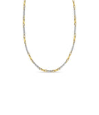 XO Curb Solid White/Yellow/Rose Gold Handmade Necklace , 6mm, 16-30 Inch