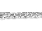 Curb Solid White/Yellow/Rose Gold Handmade Bracelet , 13mm, 6.5-10 Inch