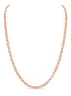Anchor Mariner Solid White/Yellow/Rose Gold Handmade Necklace , 4mm, 16-30 Inch