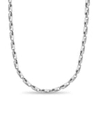 Rectangle Tube Solid White/Yellow/Rose Gold Handmade Necklace , 6mm, 16-30 Inch