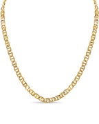 Mariner Solid White/Yellow/Rose Gold Handmade Necklace , 7mm, 16-30 Inch