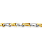 Cylinder Tube Solid White/Yellow/Rose Gold Handmade Bracelet , 7mm, 6.5-10 Inch