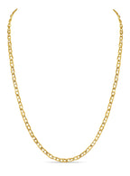 Anchor Mariner Solid White/Yellow/Rose Gold Handmade Necklace , 4mm, 16-30 Inch