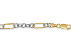 Curb Solid White/Yellow/Rose Gold Handmade Bracelet , 6mm, 6.5-10 Inch