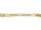 Figaro Solid White/Yellow/Rose Gold Handmade Bracelet , 5mm, 6.5-10 Inch