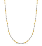 Anchor Mariner Solid White/Yellow/Rose Gold Handmade Necklace , 6mm, 16-30 Inch