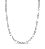 Figaro Solid White/Yellow/Rose Gold Handmade Necklace , 5mm, 16-30 Inch