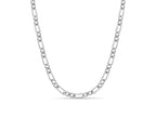 Figaro Solid White/Yellow/Rose Gold Handmade Necklace , 7mm, 16-30 Inch