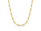 Figaro Solid White/Yellow/Rose Gold Handmade Necklace , 7mm, 16-30 Inch