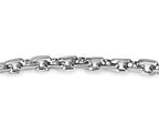 Fancy Rolo Solid White/Yellow/Rose Gold Handmade Bracelet , 7mm, 6.5-10 Inch
