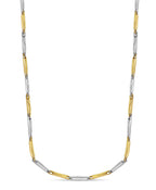 Cylinder Tube Solid White/Yellow/Rose Gold Handmade Necklace , 4mm, 16-30 Inch