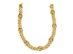 Curb Solid White/Yellow/Rose Gold Handmade Bracelet , 8mm, 6.5-10 Inch