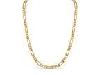 Figaro Solid White/Yellow/Rose Gold Handmade Necklace , 8mm, 16-30 Inch
