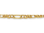 Figaro Infinity Solid White/Yellow/Rose Gold Handmade Bracelet , 4mm, 6.5-10 Inch