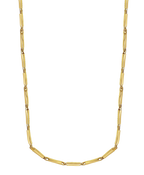 Cylinder Tube Solid White/Yellow/Rose Gold Handmade Necklace , 4mm, 16-30 Inch