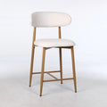 Upholstered Counter Height Bar Stools Island (Set of 2) - Beige