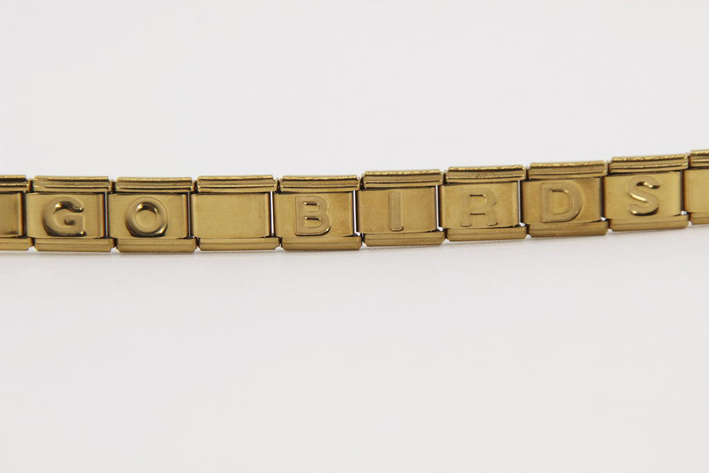 GO BIRDS  Italian Charm Bracelet -Game Day & Special Gift for Eagles Fans