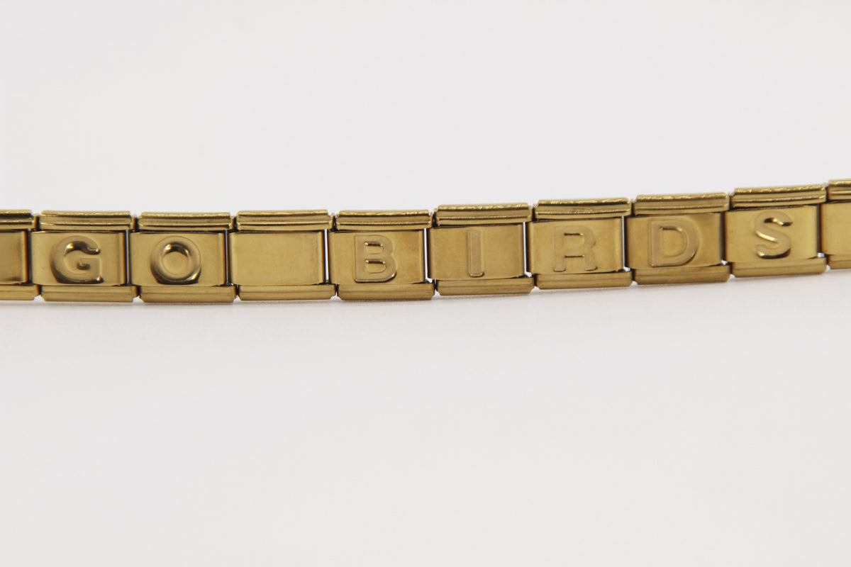 GO BIRDS  Italian Charm Bracelet -Game Day & Special Gift for Eagles Fans
