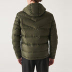 Water Repellent Windproof Quilted Coat // Olive