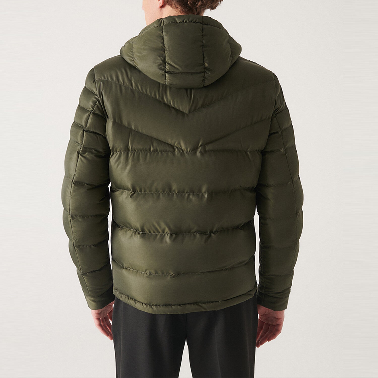 Water Repellent Windproof Quilted Coat // Olive