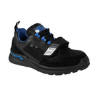 Prada // Mechano Leather + Fabric Sneakers // Black + Blue