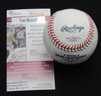 Tom Metcalf Signed/Auto Yankees 100th OML Baseball JSA  186912