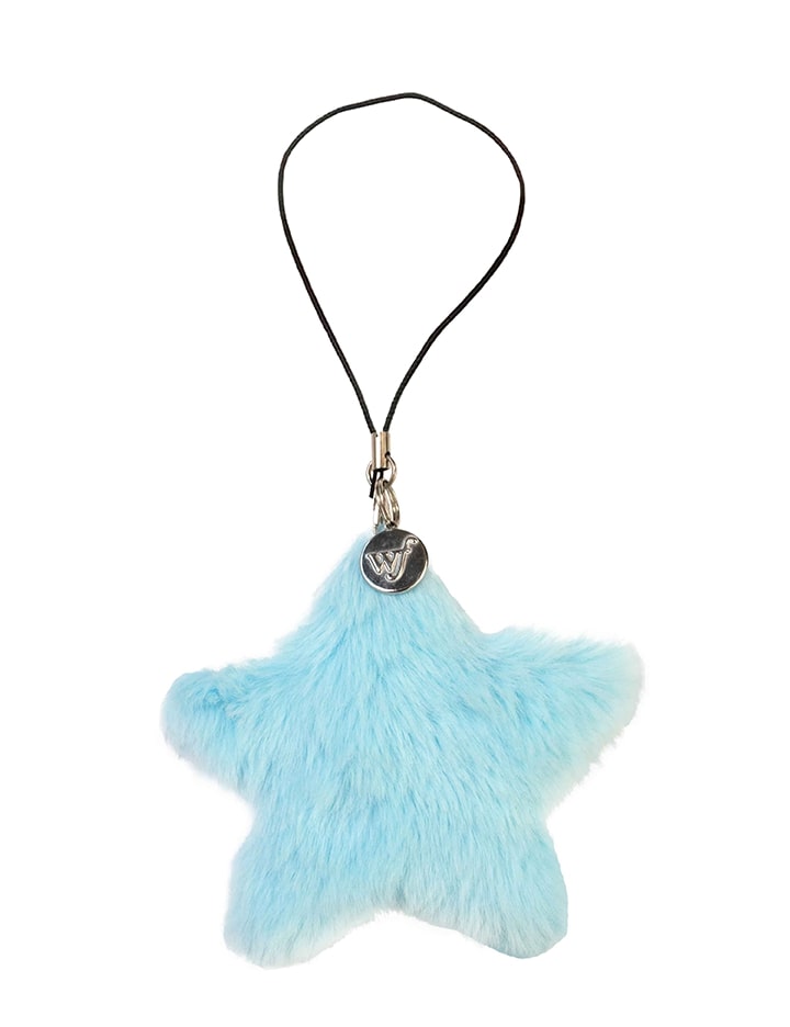 Fluffy Star Charm | Blue