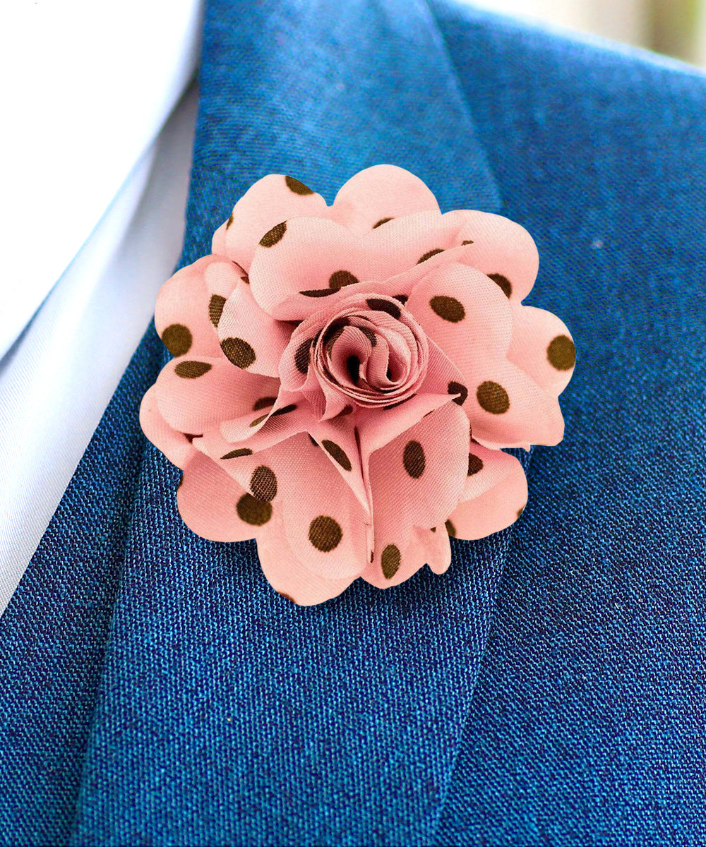 Polka Dot Flower Lapel Pin