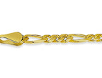 Figaro Solid White/Yellow/Rose Gold Handmade Necklace , 5mm, 16-30 Inch