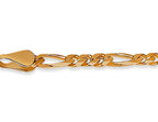 Figaro Solid White/Yellow/Rose Gold Handmade Necklace , 5mm, 16-30 Inch