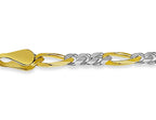 Figaro Solid White/Yellow/Rose Gold Handmade Necklace , 5mm, 16-30 Inch