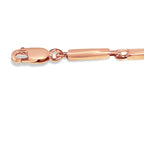 Cylinder Tube Solid White/Yellow/Rose Gold Handmade Necklace , 4mm, 16-30 Inch