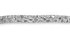 Nugget Bangle Solid White/Yellow/Rose Gold Handmade Bracelet , 7mm, 6.5-10 Inch
