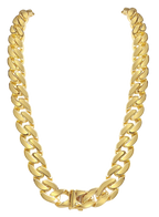 Miami Cuban Solid White/Yellow/Rose Gold Handmade Necklace , 16mm, 16-30 Inch