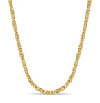 Nugget Solid White/Yellow/Rose Gold Handmade Necklace , 6mm, 16-30 Inch