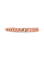 Curb Solid White/Yellow/Rose Gold Handmade Bracelet , 7mm, 6.5-10 Inch