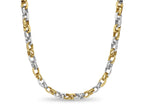 Oval Rolo Solid White/Yellow/Rose Gold Handmade Necklace , 6mm, 16-30 Inch