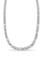 Curb Solid White/Yellow/Rose Gold Handmade Necklace , 7mm, 16-30 Inch