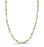 Anchor Mariner Solid White/Yellow/Rose Gold Handmade Necklace , 7mm, 16-30 Inch