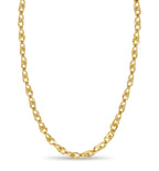 Anchor Mariner Solid White/Yellow/Rose Gold Handmade Necklace , 7mm, 16-30 Inch