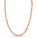 Anchor Mariner Solid White/Yellow/Rose Gold Handmade Necklace , 7mm, 16-30 Inch